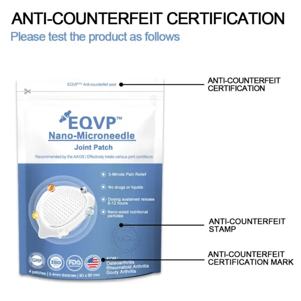 EQVP™ Nano-Microneedle Joint Patch